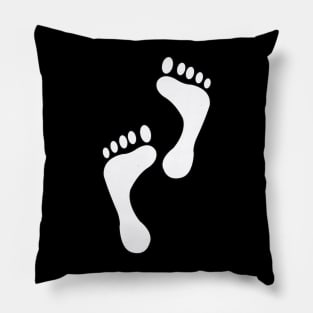 Footprints young boy Pillow