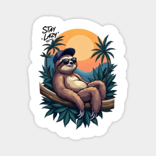 Slothful Serenity: Embracing the Lazy Life Magnet