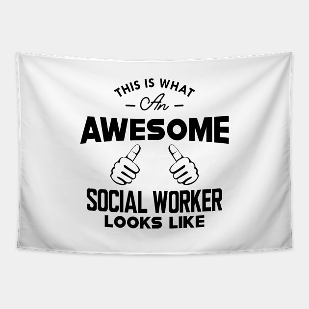 Social Worker - This is what an awesome social worker looks like Tapestry by KC Happy Shop