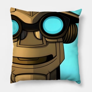 Brown robot man Pillow