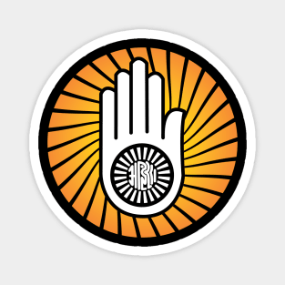 Jain Ahimsa Hand - Symbol of Jainism Magnet