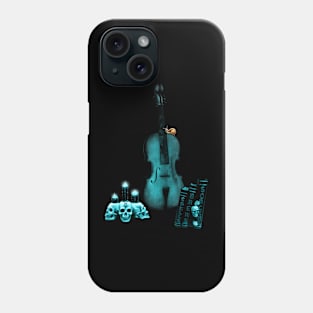 Awesome dark fantasy violin with skulls Phone Case