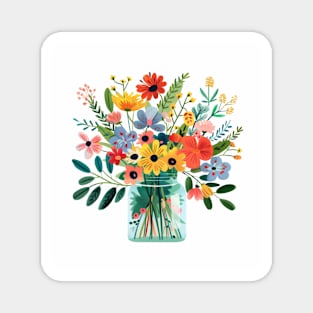 Fresh Flowers in Vase Magnet