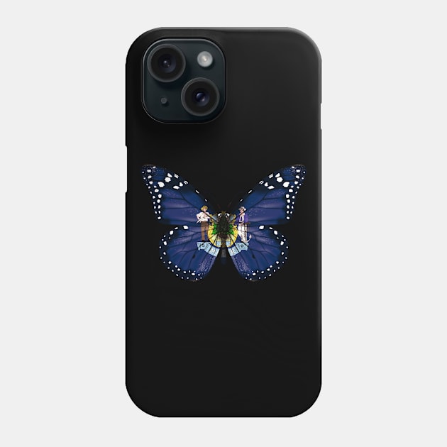 Maine Flag Butterfly - Gift for Mainer From Maine ME Phone Case by Country Flags