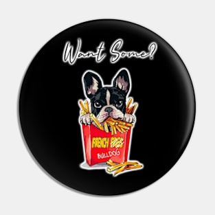 French Bulldog Fries Pin