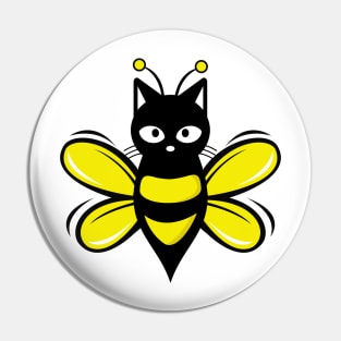 Cat Bee Funny Cute Animal Pin