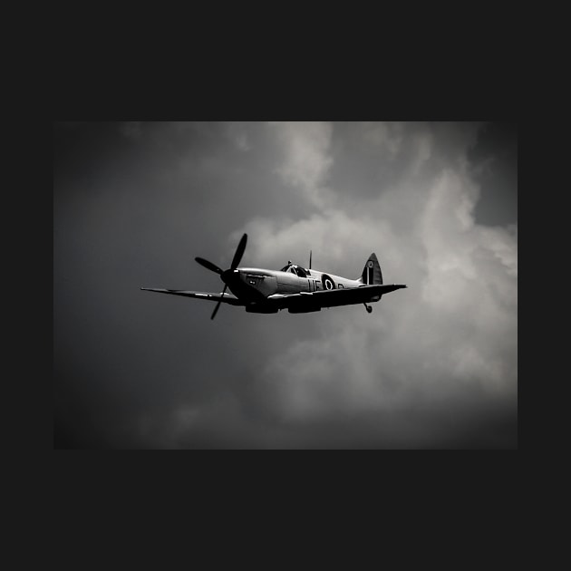 Silver RAF Spitfire by captureasecond