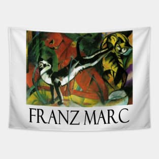 Three Cats by Franz Marc Tapestry