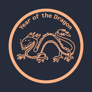 Year of the Dragon in Peach Fuzz T-Shirt