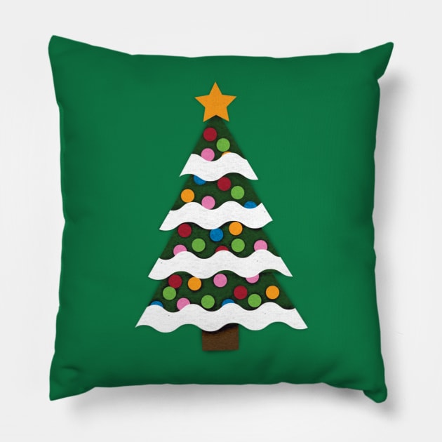 Felt Christmas Tree Pillow by LMHDesigns