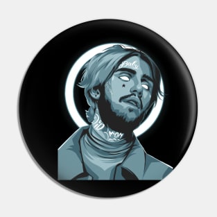 Rapper Lil Peep Illustration Pin