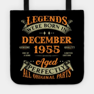 68th Birthday Gift Legends Born In December 1955 68 Years Old Tote