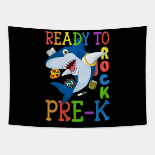 Dabbing Pre-K Shark Back To School Tapestry