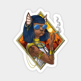 Bastet Egyptian Goddess Hippie Magnet