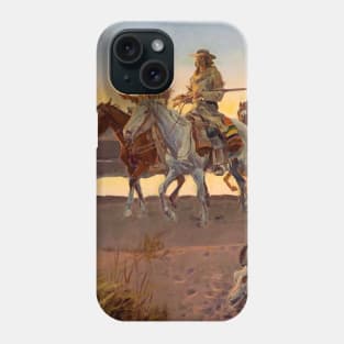 "Carson's Men" Western Art by Charles M Russell Phone Case