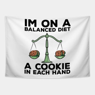 Funny Diet Cookies Meme Weightloss Gym Workout Fitness Gift Tapestry