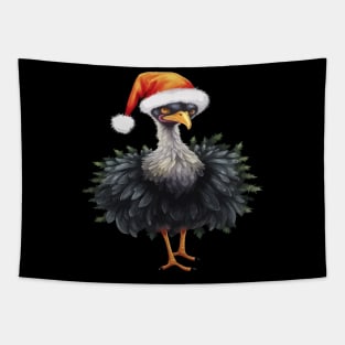 Ostrich Christmas Tapestry