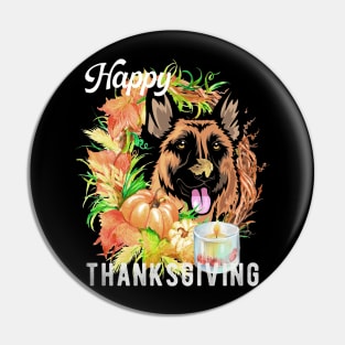 German shepherd Dog Owner Thanksgiving Celebration Harvest Pin