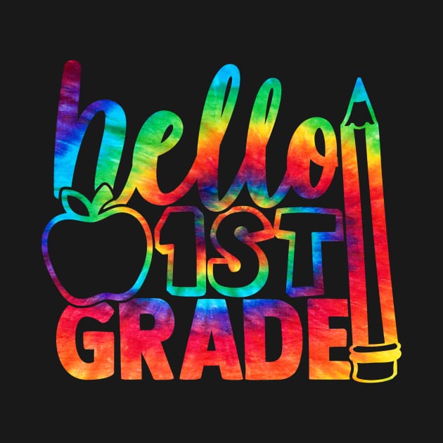 Hello 1st Grade Back to School Boy Tie Dye First Grade Squad by Apparel-Kingdom