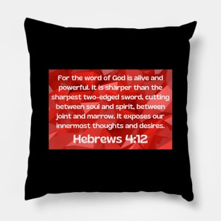 Bible Verse Hebrews 4:12 Pillow