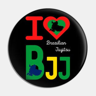 I heart BJJ / I love BJJ Pin