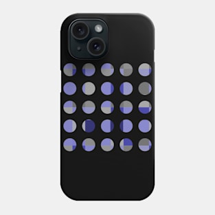 Abstract Geometric Blue Dots Pattern Phone Case