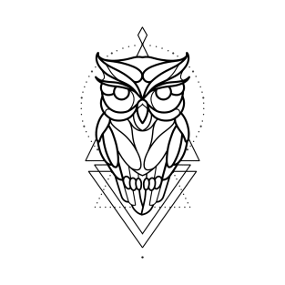 Linework owl design T-Shirt