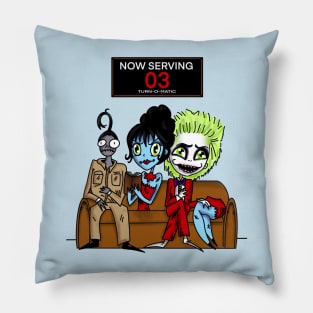 Now serving waiting room beetlejuice Pillow