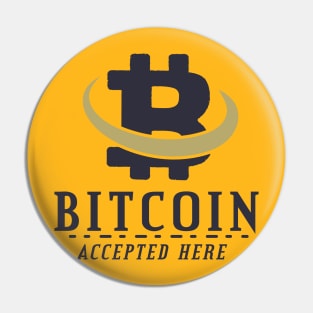 Bitcoin Accepted Here Pin