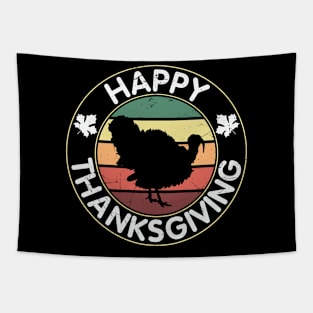 Happy Turkey Day Thanksgiving Day Tapestry