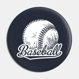 Baseball and retro Pin
