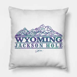 Jackson Hole, Wyoming, with Teton Range Pillow