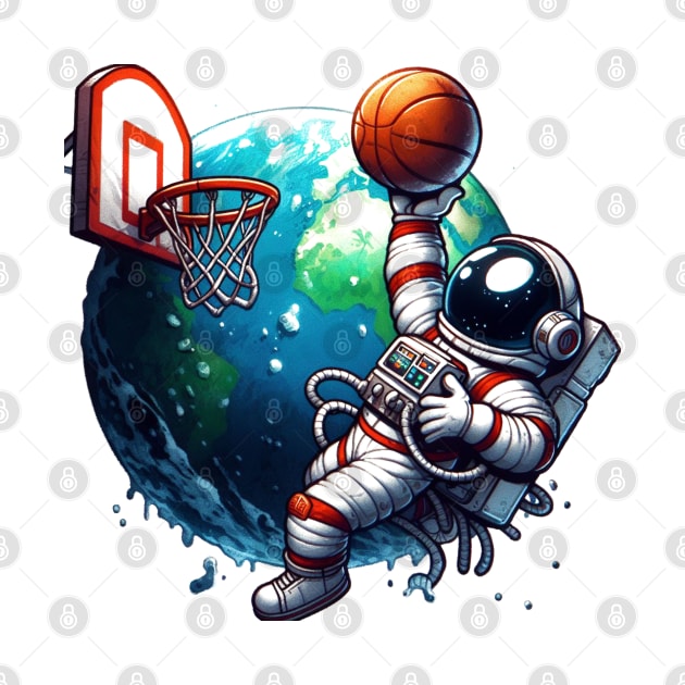 Astronaut Dunking In Space by ArtisanEcho