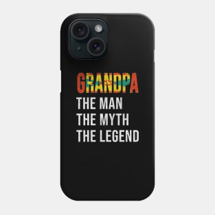 Grand Father Grenadan Grandpa The Man The Myth The Legend - Gift for Grenadan Dad With Roots From  Grenada Phone Case