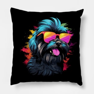 Retro Wave Havanese Dog Shirt Pillow