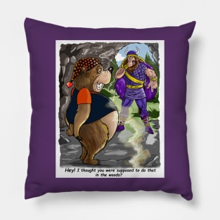 Minnesota Vikings Fans - Kings of the North vs Stinking Cave Dwellers Pillow