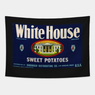 1960s White House Sweet Potatoes Crate Label Tapestry