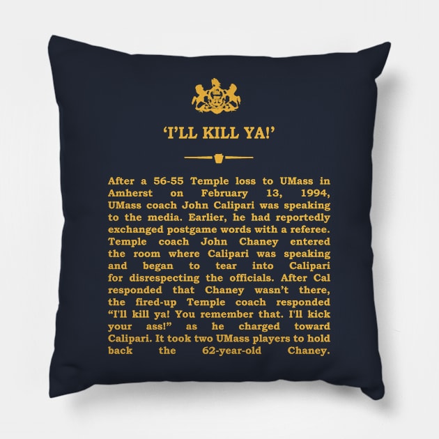 Real Historical Philadelphia - 'I'll Kill Ya' Pillow by OptionaliTEES