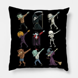 Dabbing Monsters TShirt Halloween Dab Pillow