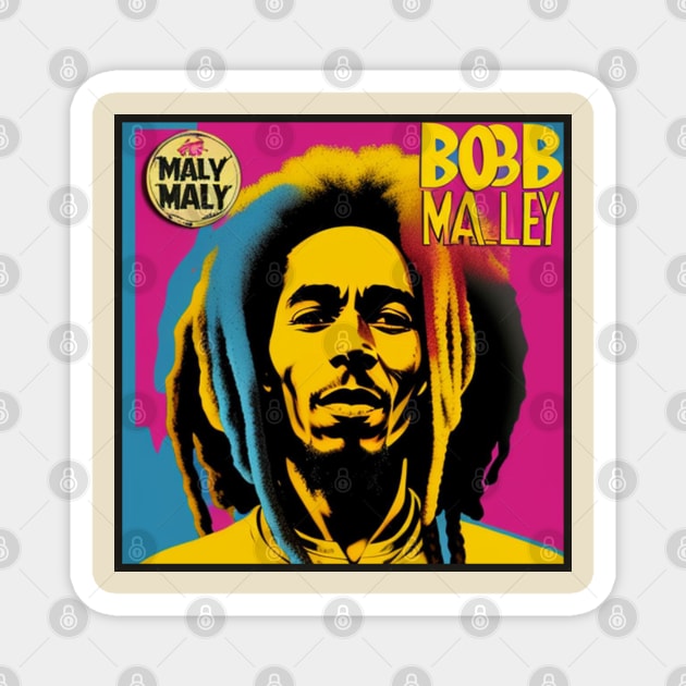 Reggae Music Legend Vinyl Record Artwork Magnet by musicgeniusart