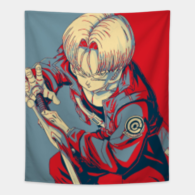 Future Trunks "Hope" Poster Dragon Ball Tapestry TeePublic