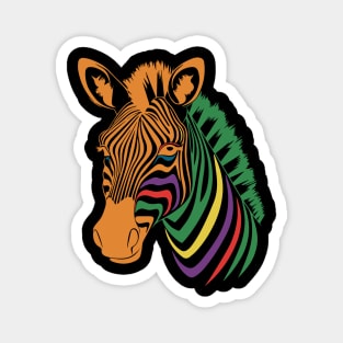 Color Zebra Magnet