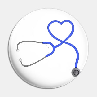 Stethoscope Heart Pin