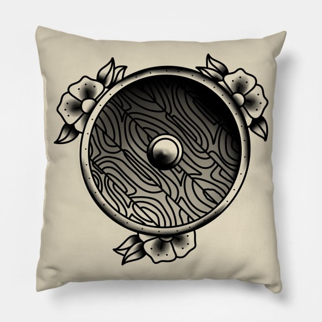 Trad shield Pillow by Thedruidinks