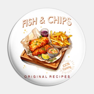 Fish and Chips Pin