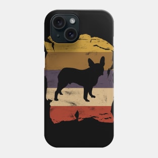 Boston Terrier Distressed Vintage Retro Silhouette Phone Case