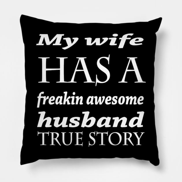 husband and wife joke Pillow by sukhendu.12