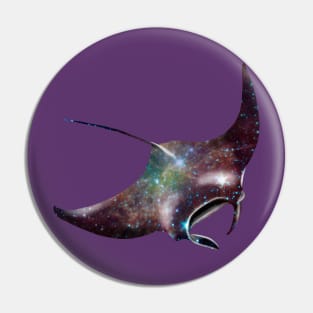 Galaxy Manta Ray Pin