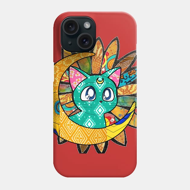 Sailor Moon Cat Artemis Green Phone Case by artbyomega