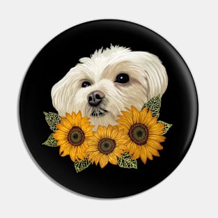 Canine sunflowers Beautifuline Pin